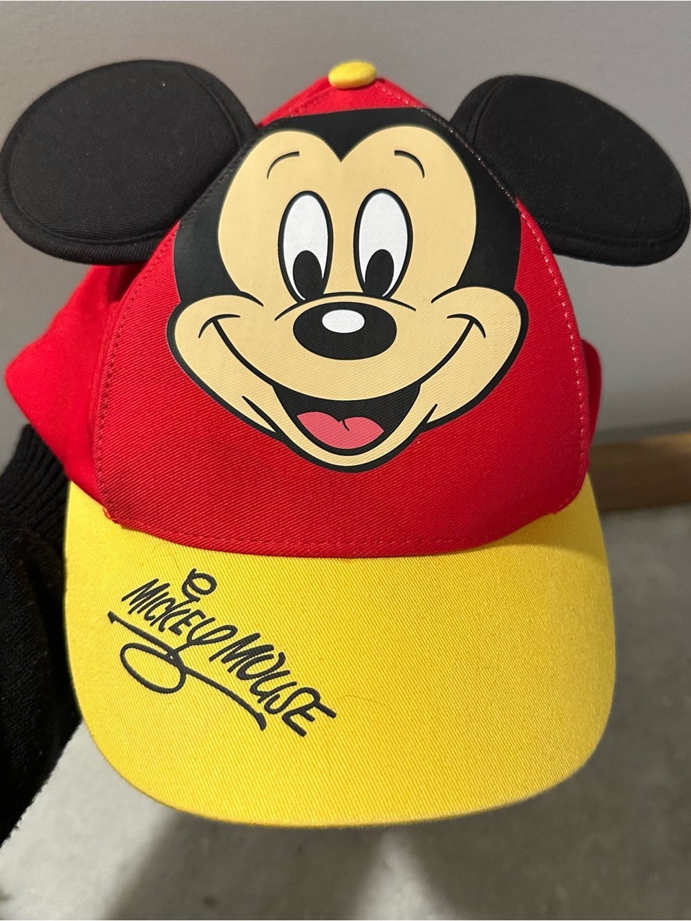 Mickey Mouse Red & Yellow Children's Cap with Ears Youth Baseball Hat